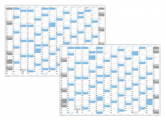 XXL Wandkalender DIN A0 2025 + 2026 (blau2)