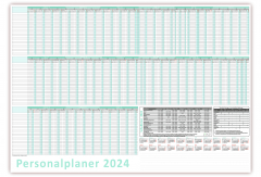 Urlaubsplaner / Personalplaner DIN B1 2024 nass abwischbar