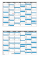 Tafelkalender 2025 DIN A5 Blau