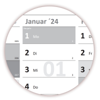 Grau Wandkalender DIN A1 Classic2 2024