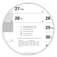 Grau Wandkalender DIN A1 2023 - Classic2  gefaltet