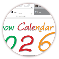 Rainbow Wandkalender DIN A2 2026 - Classic1 gefaltet