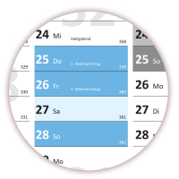 XXL Classic-1 Wandkalender DIN A0 2025 - Hellblau