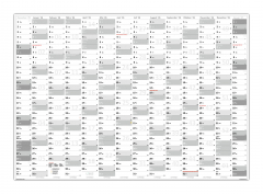 Wandkalender DIN A1 2026 (grau2)