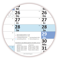 XL Wandkalender DIN A1 2026 blau nass abwischbar